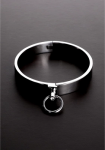 Master Series Steel Collar With Gemstones, Locking, Size 44 EU / 16 US