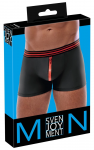 Svenjoyment Boxer Briefs Black/Red M - Matte Look, Zipper Detail