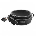 XR Brands Neoprene Adjustable Collar with Lock and Keys Black