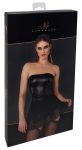 Noir Handmade Powerwetlook Strapless Dress with Suspenders L