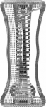 Shots No.23 Flexible Intimate Device TPE Ribbed Black