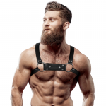 Fetish Submissive Attitude Men&rsquo;s Eco-Leather Bulldog Chest Harness M/L