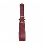 Ouch Halo Belt Flogger - Elegant Leather Look, Gold Accents