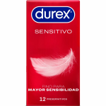 Durex Soft & Sensitive 12-Pack Anatomical Thin Latex Condoms 56mm