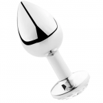 Secret Play Metal Plug L Clear - Aluminum Model with Decorative Gem, 9.5cm