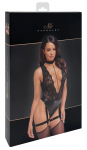 Noir Handmade Body Pearls M - Elegant Lace & Matte Choker Body with Pearls