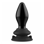 Shots Chrystalino Black Glass Intimate Device with Suction Cup & Remote