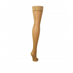 Kix'ies Vanessa Thigh-Highs B Nude | Sheer Stockings with Cuban Heel