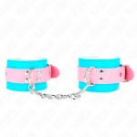 KINK Cute Wrist Restraints Blue/Pink Adjustable 16-28cm x 5cm