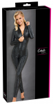 Cottelli PARTY Jumpsuit Snake S - Grey Snakeskin, 3-Way Zip, Size S