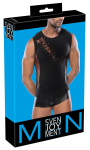 NEK Men&rsquo;s Mesh & Opaque Shirt 2XL Black, D-Ring Detail, Stretch Fit