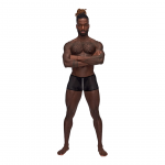 Male Power Landing Strip Mini Short S Matte Onyx Black
