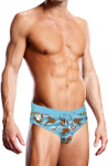 Prowler Swim Brief Bears XL - Playful Beach Print, Adjustable Waist