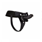 Ouch! Adjustable Strap-On System 18 cm - Realistic Design, Black