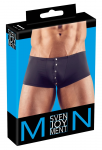 NEK Men&rsquo;s Stretch Mesh Pants S Black with Silver Snap Fasteners