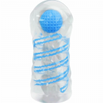 Pretty Love Intimate Spiral Stimulation Sleeve Blue Compact TPR