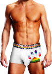 Prowler XXL White Trunk - Signature Paw Print & Pride Waistband