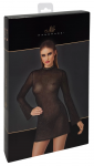 Noir Handmade Mini Dress L Black Sparkling Mesh Trumpet Sleeves
