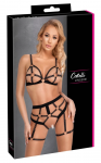 Cottelli LINGERIE Bra Set S Harness Style with Open Design, Black