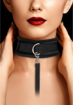 Ouch! Velvet Adjustable Collar with Leash - Soft Touch, 120 cm Lead