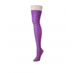 Kix'ies Par 4 Argyle Thigh-High Stockings D Size Purple