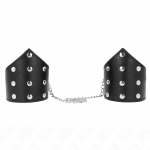 KINK Black Point Adjustable Wristbands with Chain, 17-23cm, Black