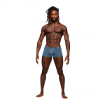 Male Power Inter-mingle Mini Short L Blue - Low Waist Anatomical Fit