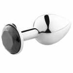 Secret Play Metal Plug Black S - Compact Anatomic Model, Diamond Base