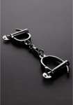 Sinner Gear Adjustable Darby Steel Handcuffs - Multi-Position Locking System