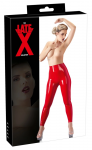 LateX Red Waist-High Latex Leggings XL 0.35mm Glossy Finish