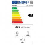 Whirlpool Refrigerator | WHK 25404 XP5E | Energy efficiency class D | Free standing | Combi | Height 203.5 cm | No Frost system