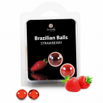 Secret Play Brazilian Massage Oil Balls Strawberry Aroma 2 pcs