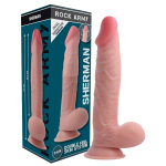 Rock Army Sherman Dual Density Intimate Model 24cm Natural TPE Suction Base