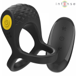 INTENSE Alex Black Dual Vibrating Ring with 10 Modes & Remote Control