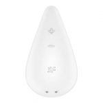 Dew Drop White Lay-On Device Dual Motor 12 Modes Waterproof Silicone