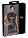 Cottelli PARTY Dress S Black Matte with Sheer Powernet Accents