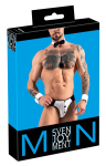 Svenjoyment Jock Briefs Set with Cuffs & Bow Tie, Black, Size M
