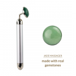 La Gemmes Jade Lay-On Vibrating Massager - Green, 15 cm, Gemstone & Metal