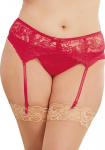 Dreamgirl Lace Garter Belt Diamond Black - Elegant Adjustable Lingerie