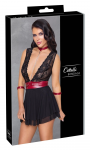 Cottelli Bondage Babydoll L Black/Red Lace Powernet Adjustable Set