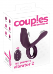 Couples Choice RC Intimate Ring Vibrator with Remote, Black, Rechargeable