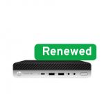 HP Renewed Grade A | ProDesk 600 G4 Desktop Mini PC | Intel Core i3 | i3-8100T | 8 GB | SSD | 128 GB | Intel UHD Graphics 630 |