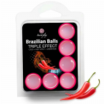 Secret Play Set of 6 Brazilian Balls Triple Effect - Cooling, Warming & Vibrating