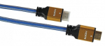 iBox HDMI kabelis 1,5 m (A tipo) Juodas, Mėlynas, Auksinis