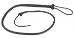ZADO Single Tail Leather Impact Whip 132 cm Black