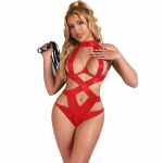 Subblime Body Harness Halter Red S/M - Elegant Strappy Bodysuit