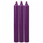 Doc Johnson Japanese Drip Candles Purple 3-Pack - Body-Safe Wax