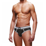 Prowler Open Brief XS Black/White - Backless Technical Underwear