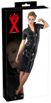 Cottelli Collection Latex Midi Dress with Front Zip, Size L, Black