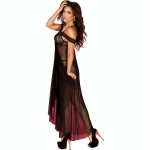 Chilirose CR 3716 Elegant Long Babydoll Black Set S/M